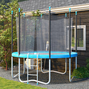 Trampoline Safety Pad for 12ft Round Trampolines Cushioned Edge Protection Light Blue AOSOM