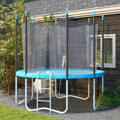 Trampoline Safety Pad for 12ft Round Trampolines Cushioned Edge Protection Light Blue AOSOM