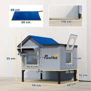 Dimension diagram showing overall size, base height and heating pad size
