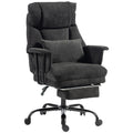Homcom heavy duty office chair in black linen-look fabric with padded armrests and headrest
