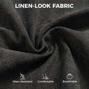 Close-up of the Homcom office chair's wear-resistant, breathable linen-look fabric