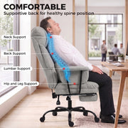 Close-up of the swivel base and nylon casters on the office chair
