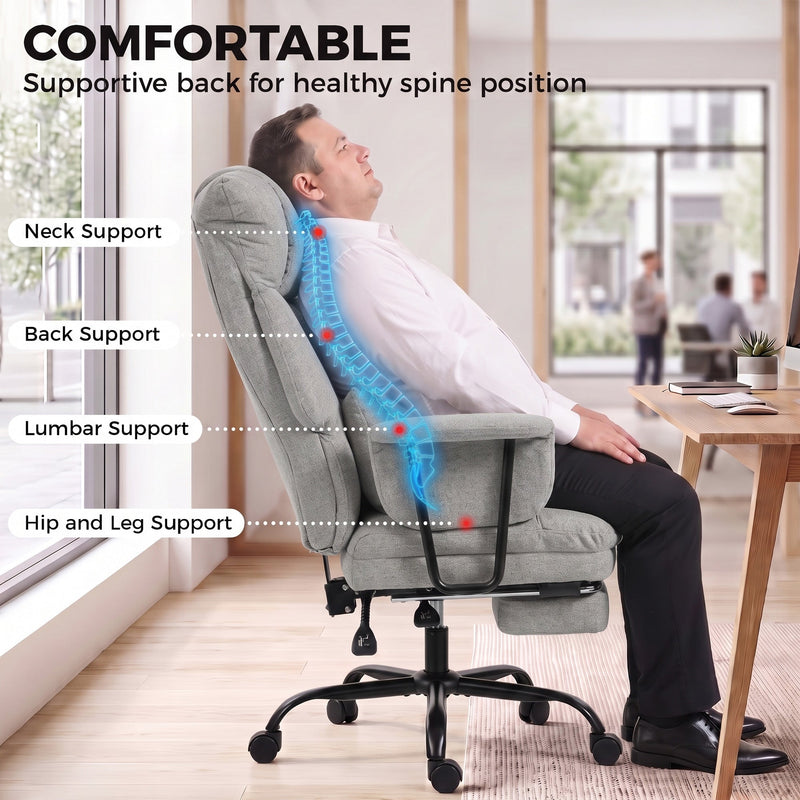 Close-up of the swivel base and nylon casters on the office chair