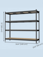 Dimensions diagram: 240 cm wide, 60 cm deep, 183 cm high