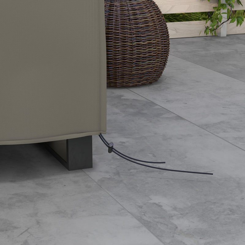 Grey Waterproof 600D Oxford Garden Furniture Cover Large Square 230 x 230cm for Patio