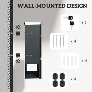 Silver Wall Mounted Post Box with Viewing Window and Locks Weatherproof Steel Mailbox by HOMCOM