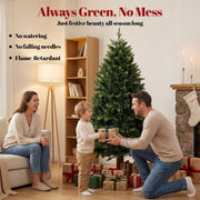 Family with the 5ft tree and always green, no mess, flame-retardant notes
