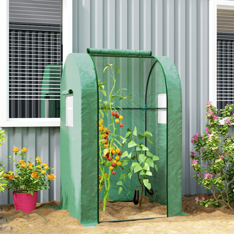 Mini Portable Greenhouse 94 x 94cm Weather Resistant for Plants Green by Outsunny