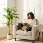 120cm Artificial Dracaena Tree with Realistic Bendable Trunks for Home or Office Green