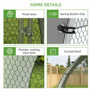 Large Outdoor Chicken Coop with Weatherproof Cover for 4 to 6 Hens and Ducks PawHut