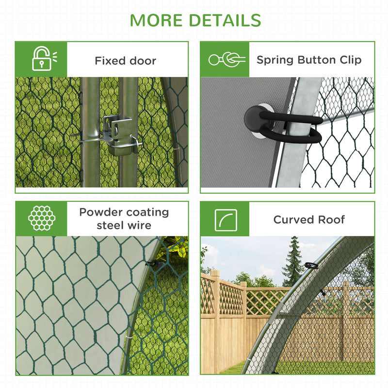 Large Outdoor Chicken Coop with Weatherproof Cover for 4 to 6 Hens and Ducks PawHut