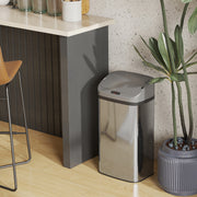 48L Motion Sensor Kitchen Bin with Hands Free Lid and Soft Close Feature Silver