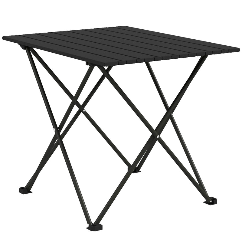 Folding Camping Table for Easy Outdoor Meals with Carry Bag Black
