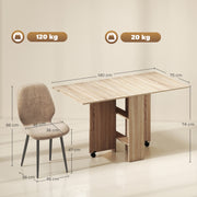 HOMCOM dining table close-up of hidden centre storage shelves
