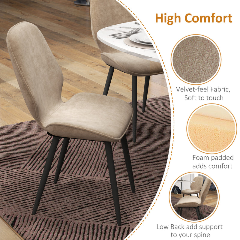 HOMCOM dining table dimensions diagram