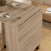 HOMCOM dining table close-up of lockable wheel
