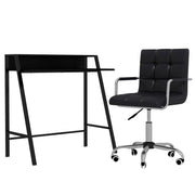 Image of a Black Desk and Chair Set For Home Office.