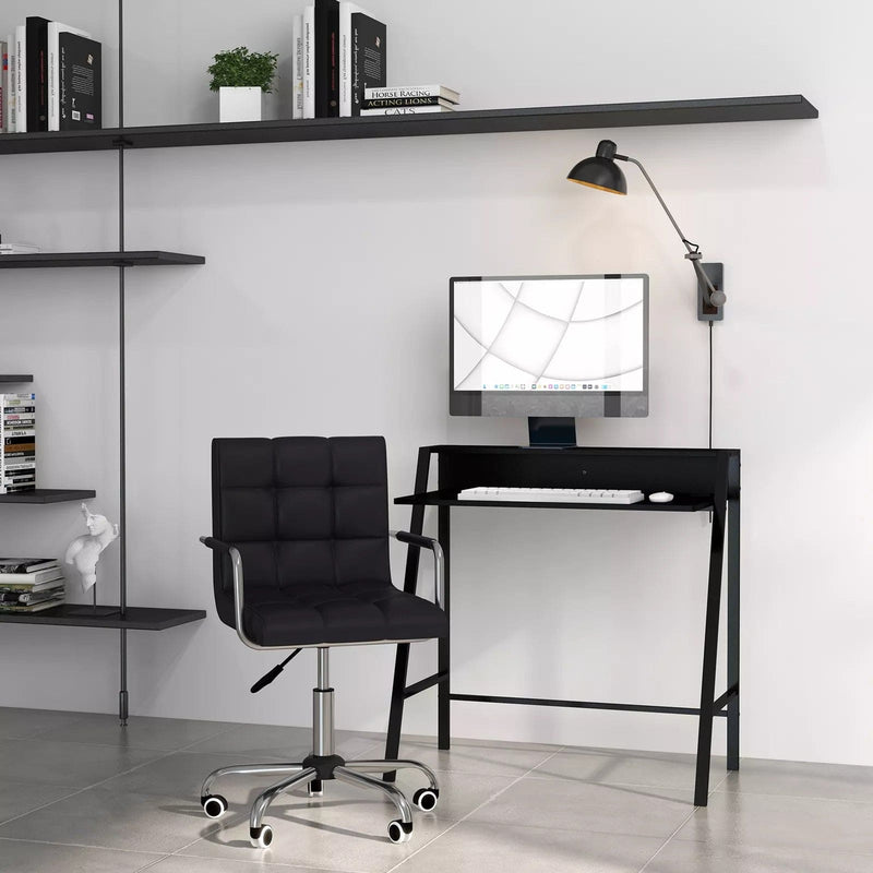 Image of a Black Desk and Chair Set For Home Office.