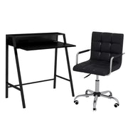 Image of a Black Desk and Chair Set For Home Office.