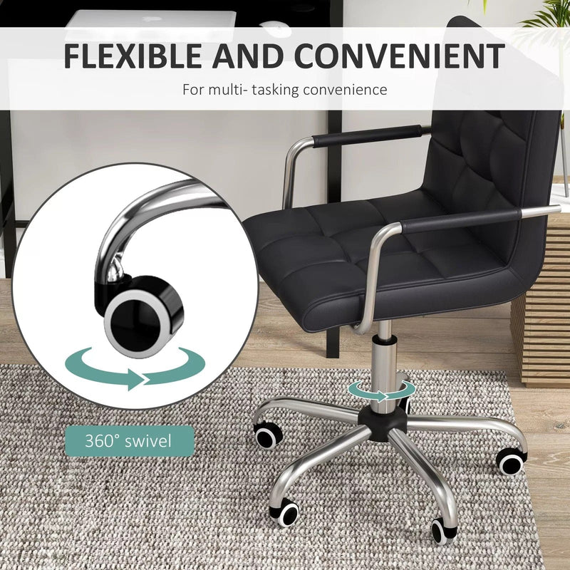 Image of a Black Desk and Chair Set For Home Office.