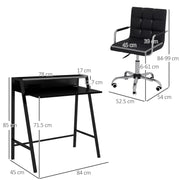 Image of a Black Desk and Chair Set For Home Office.
