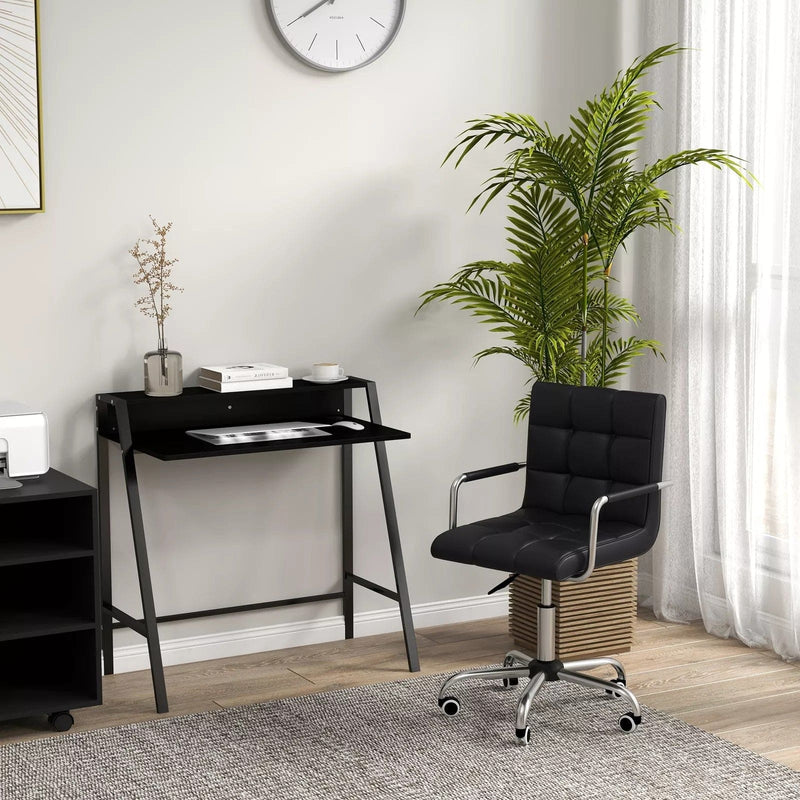 Image of a Black Desk and Chair Set For Home Office.