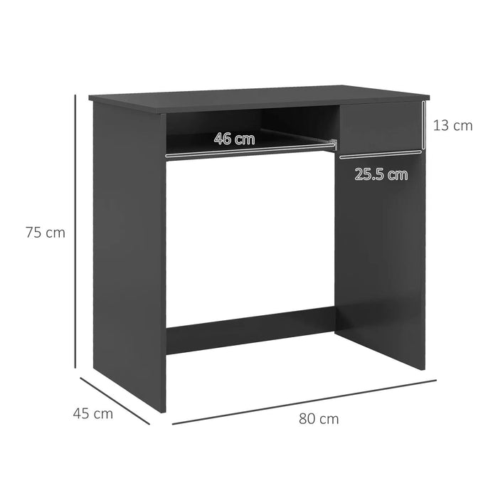 Image of a Grey Desk With Keyboard Tray For Home Office