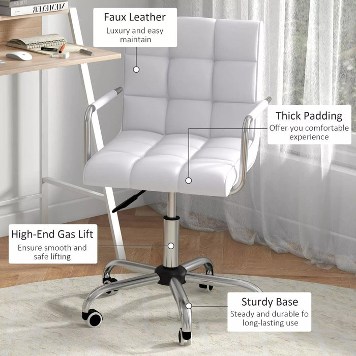 Image of a White Desk and Chair Set For Home Office