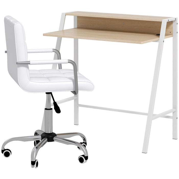 Image of a White Desk and Chair Set For Home Office