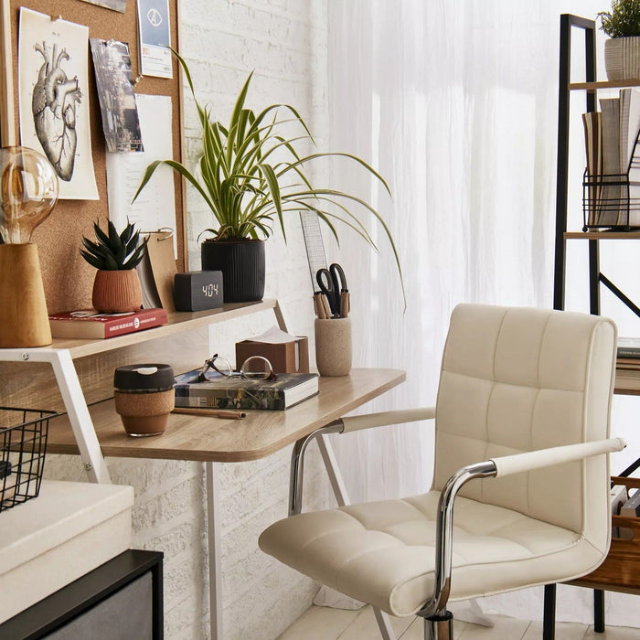 Image of a White Desk and Chair Set For Home Office