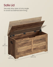 Dimensions diagram of shoe storage bench, 100 x 40 x 46 cm