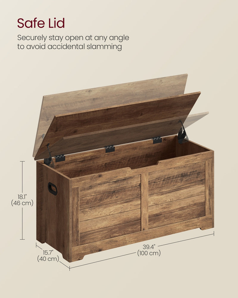 Dimensions diagram of shoe storage bench, 100 x 40 x 46 cm