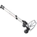 Folding Trolley Cart for Easy Home and Office Moving with Adjustable Handle Silver Tone AOSOM
