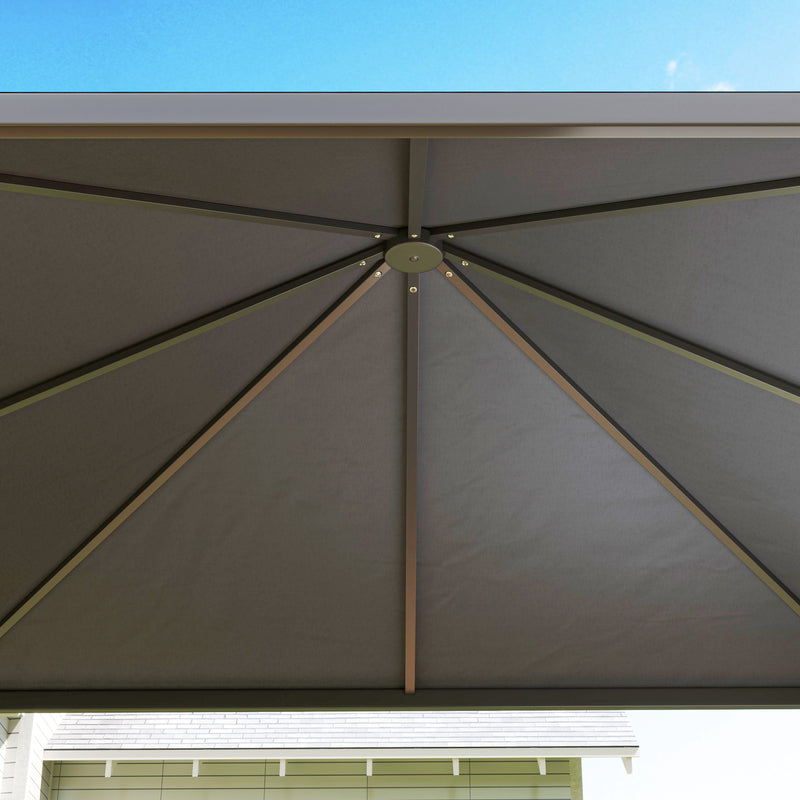 3x3m or 3x6m Garden Gazebo with Extendable Awning and Wheels UPF30+ Shelter for BBQs and Events by Outsunny