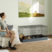 2 in 1 Guinea Pig and Rabbit Cage with Waterproof Floor and Playpen by PawHut