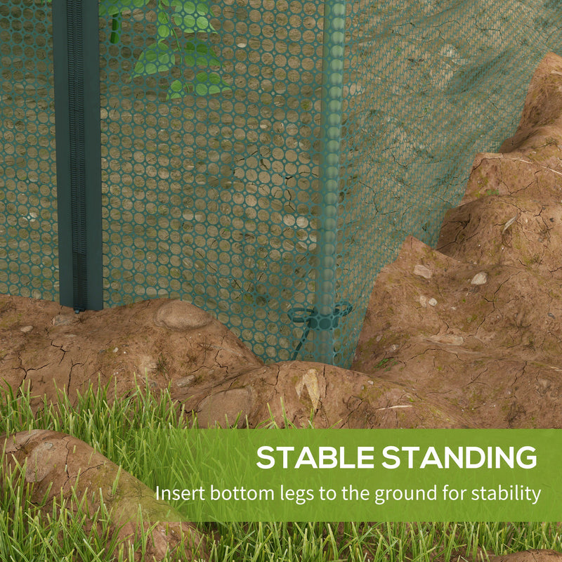 Large Mini Polytunnel Greenhouse 240 x 120cm Portable Growhouse by Outsunny