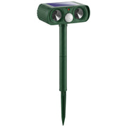 Solar Animal Repeller for Gardens with Ultrasonic Motion Sensor and Weatherproof Design Green Outsunny