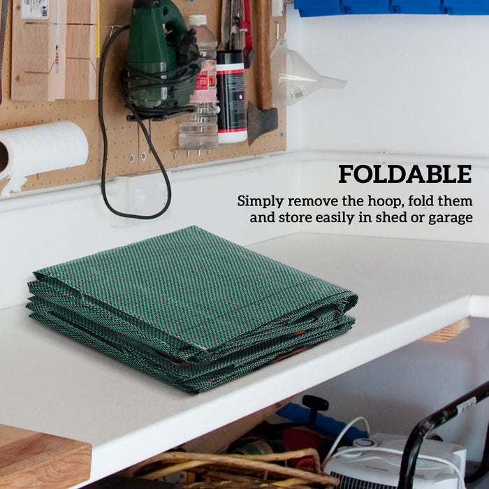Set of 3 Heavy Duty 300L Garden Waste Bags with Handles Foldable and Reusable by Outsunny