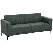 Grey Three Seater Modern Fabric Sofa Comfortable Home Seating by HOMCOM