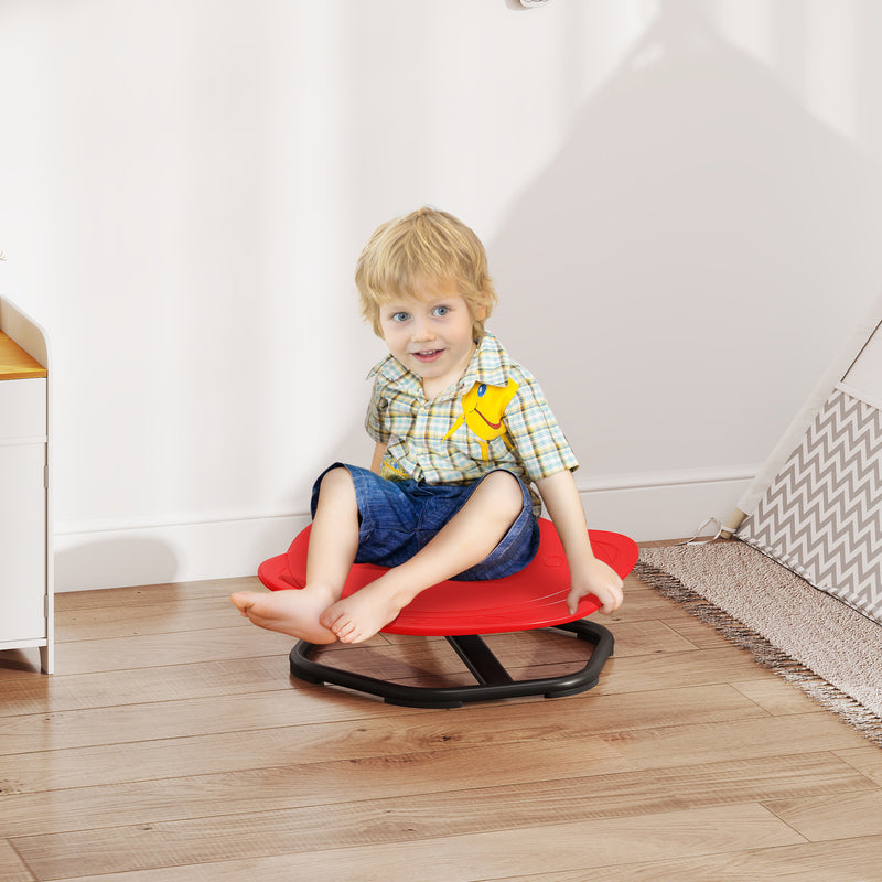 Kids Sensory Spinning Swivel Chair for Balance and Coordination Training Red AOSOM