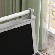 3 in 1 Kids Easel With Magnetic Whiteboard Chalkboard Paper Roll and Storage Baskets, Grey