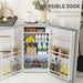 91L Freestanding Under Counter Fridge with Lock Grey by HOMCOM