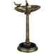 81cm Tall Vintage Style Bird Bath with Decorative Birds and Planter Base Bronze by Outsunny