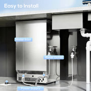 Commercial Ice Maker | 36kg Daily Output | Under Counter | Silver & Black Homcom