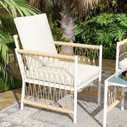4 Seater Rattan Garden Furniture Set With Coffee Table and Cushions by Outsunny