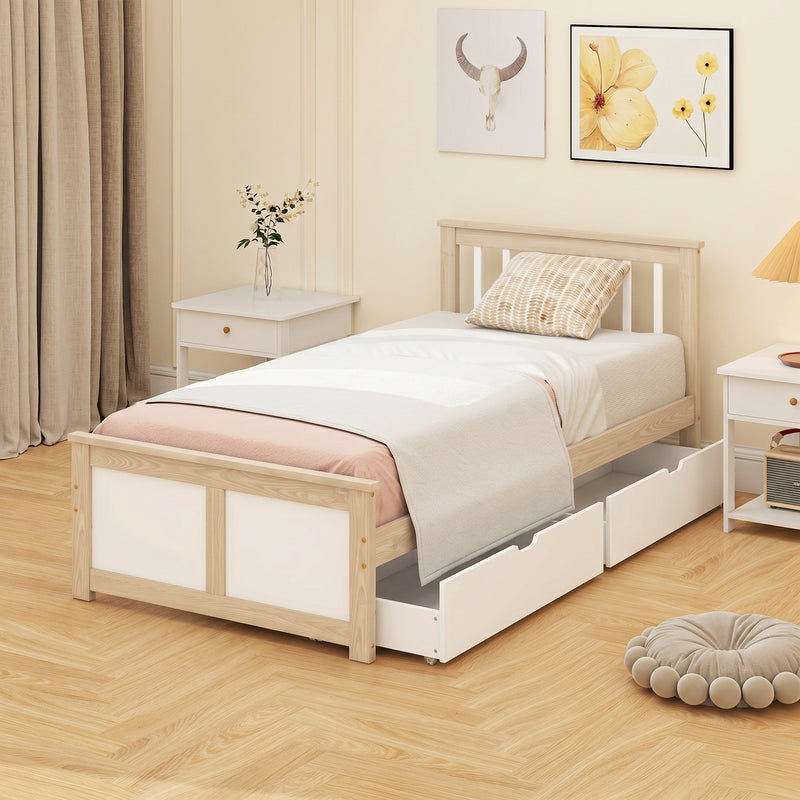 Single Bed Frame with Storage Drawers for Organised Small Bedrooms