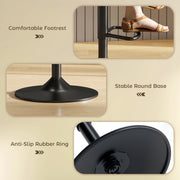 Set of Two Linen Look Bar Stools with Cushioned Seats for Kitchen or Home Bar, Brown