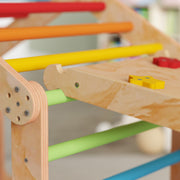 9 in 1 Toddler Climbing Frame With Slide Ramp Ladder and Blackboard For Indoor Play Grey AOSOM