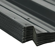 Set of 12 Corrugated Steel Roof Panels for Sheds and Garages Durable Design Dark Grey AOSOM