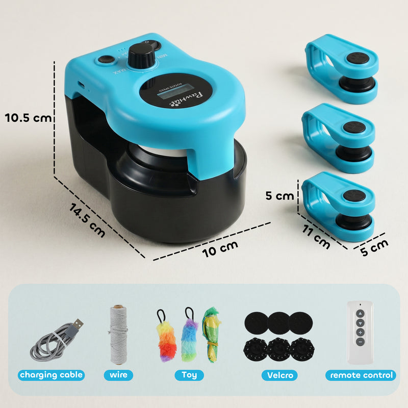 Automatic Cat Toy With Adjustable Track For Indoor Play And Furniture Protection Black Pawhut